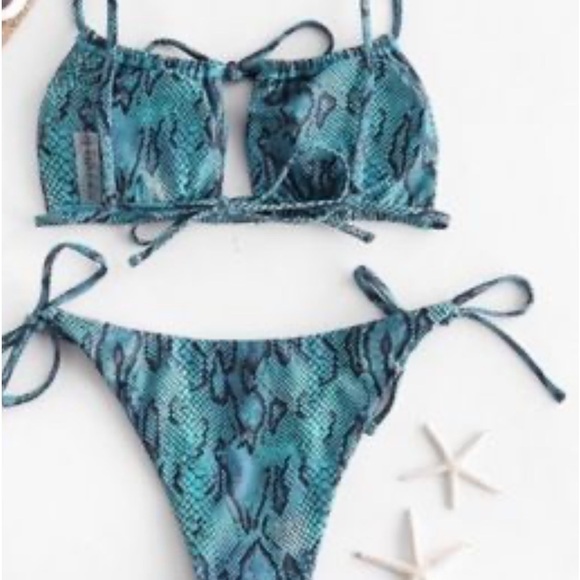 Zaful snakeskin bikini NWOT - Picture 1 of 7